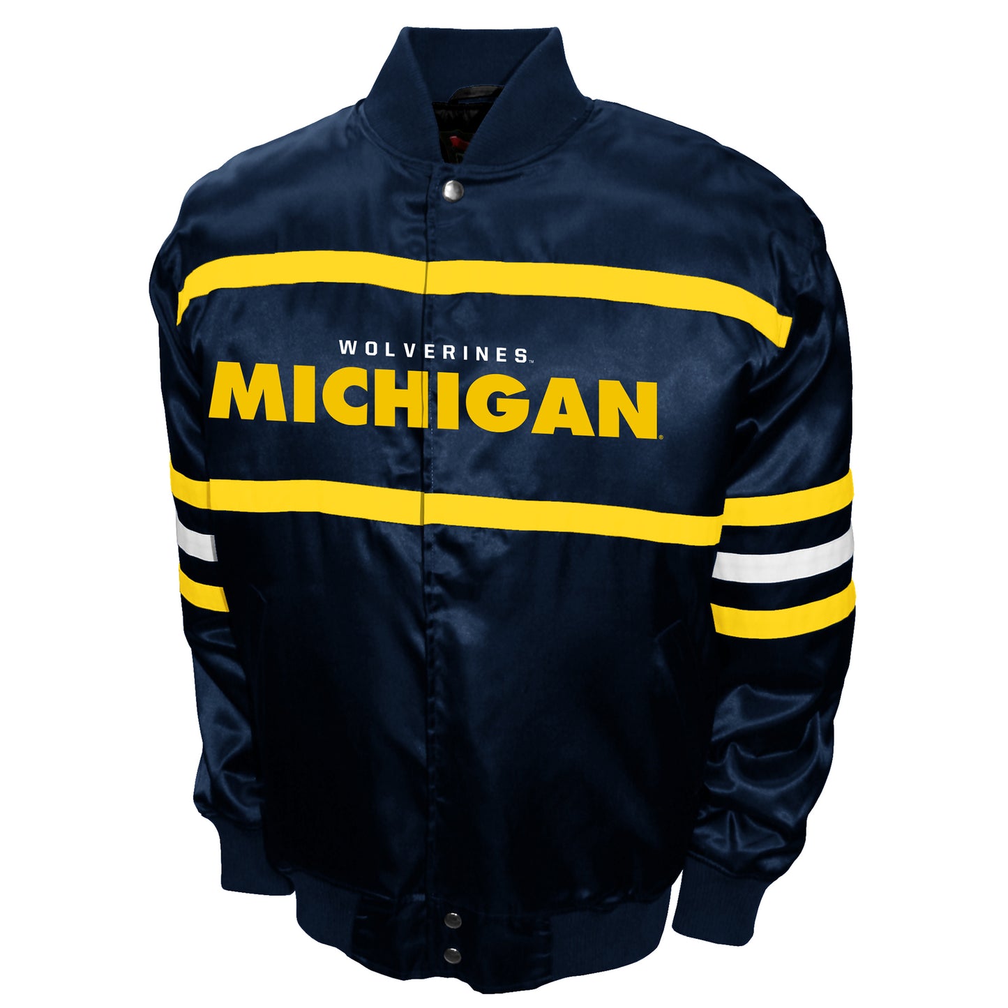 Michigan Wolverines Franchise Club Mens 2nd Era Full-Snap Satin Jacket