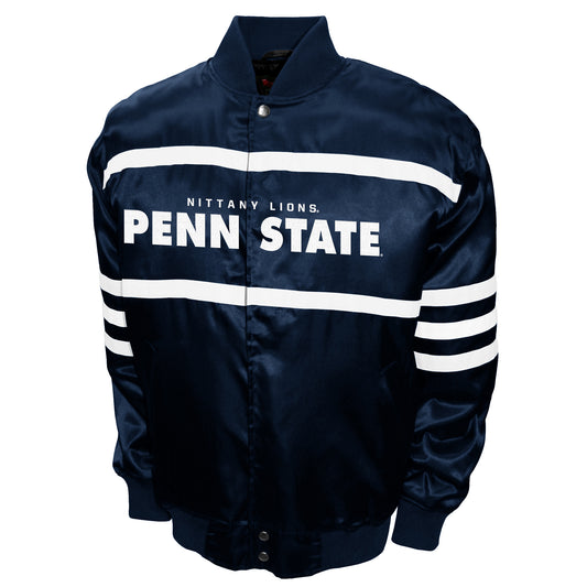 Penn State Nittany Lions Franchise Club Mens 2nd Era Full-Snap Satin Jacket