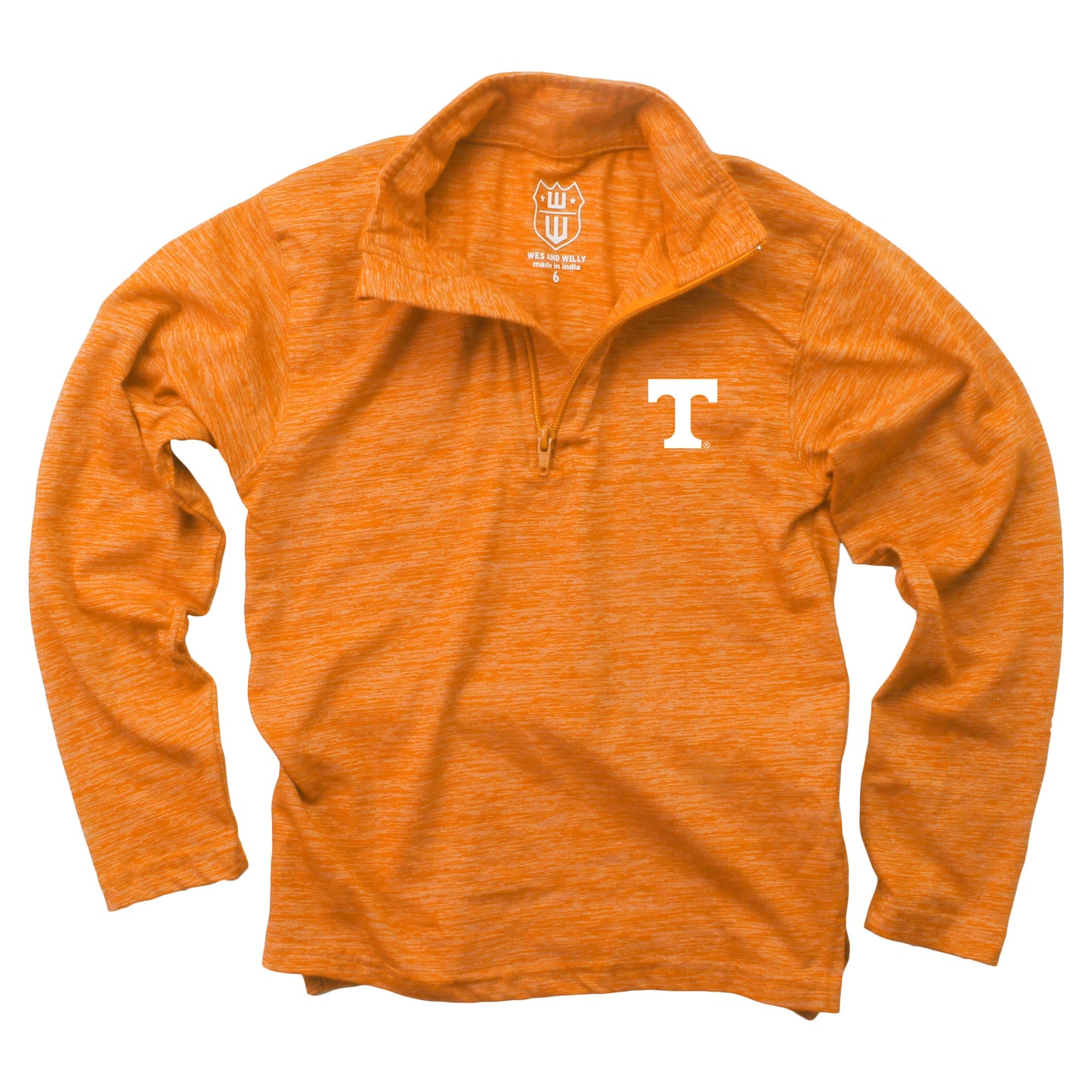 Tennessee Volunteers Wes and Willy Youth Boys Cloudy Yarn Long Sleeve College Quarter Zip