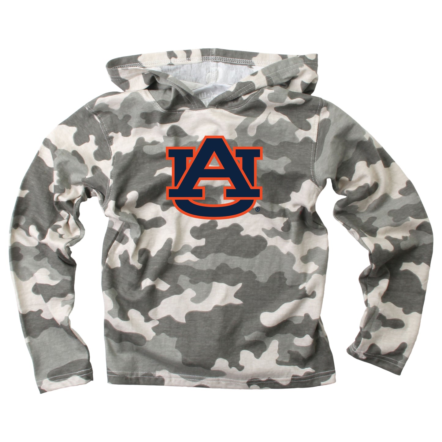 Auburn Tigers Wes and Willy Youth Boys Long Sleeve Camo Hooded T-Shirt