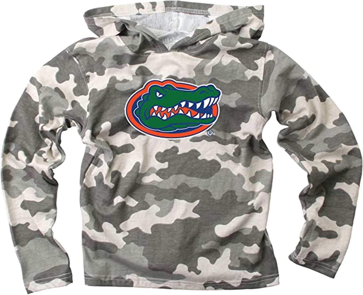 Florida Gators Wes and Willy Youth Boys Long Sleeve Camo Hooded T-Shirt