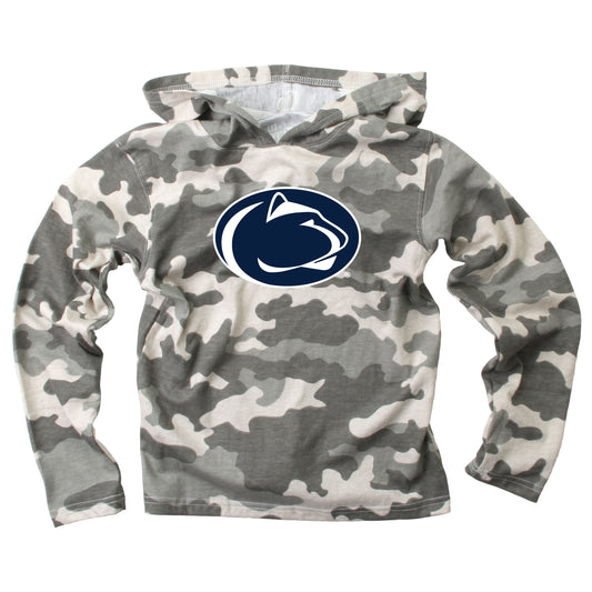 Penn State Nittany Lions Wes and Willy Youth Boys Long Sleeve Camo Hooded T-Shirt