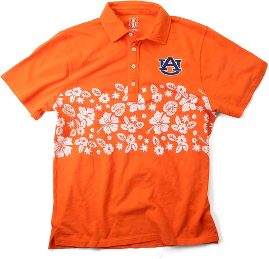 Auburn Tigers Wes and Willy Mens College Floral Polo