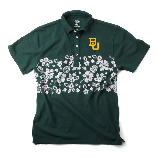 Baylor Bears Wes and Willy Mens College Floral Polo