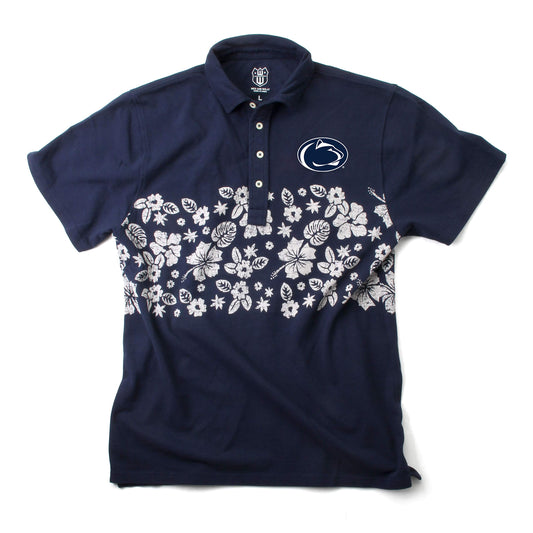 Penn State Nittany Lions Wes and Willy Mens College Floral Polo