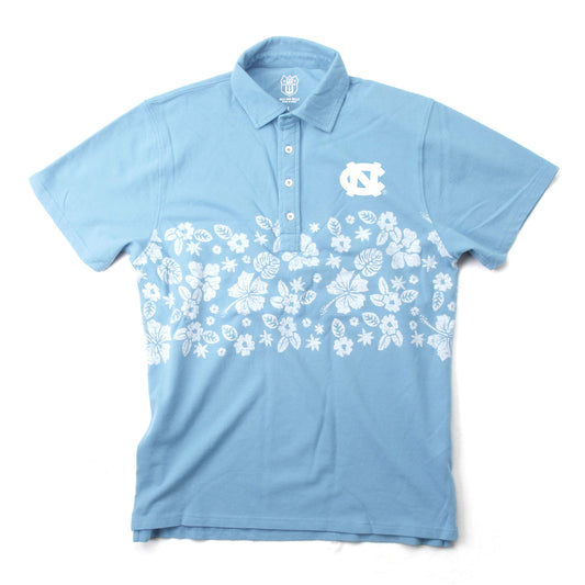 North Carolina Tar Heels Wes and Willy Mens College Floral Polo