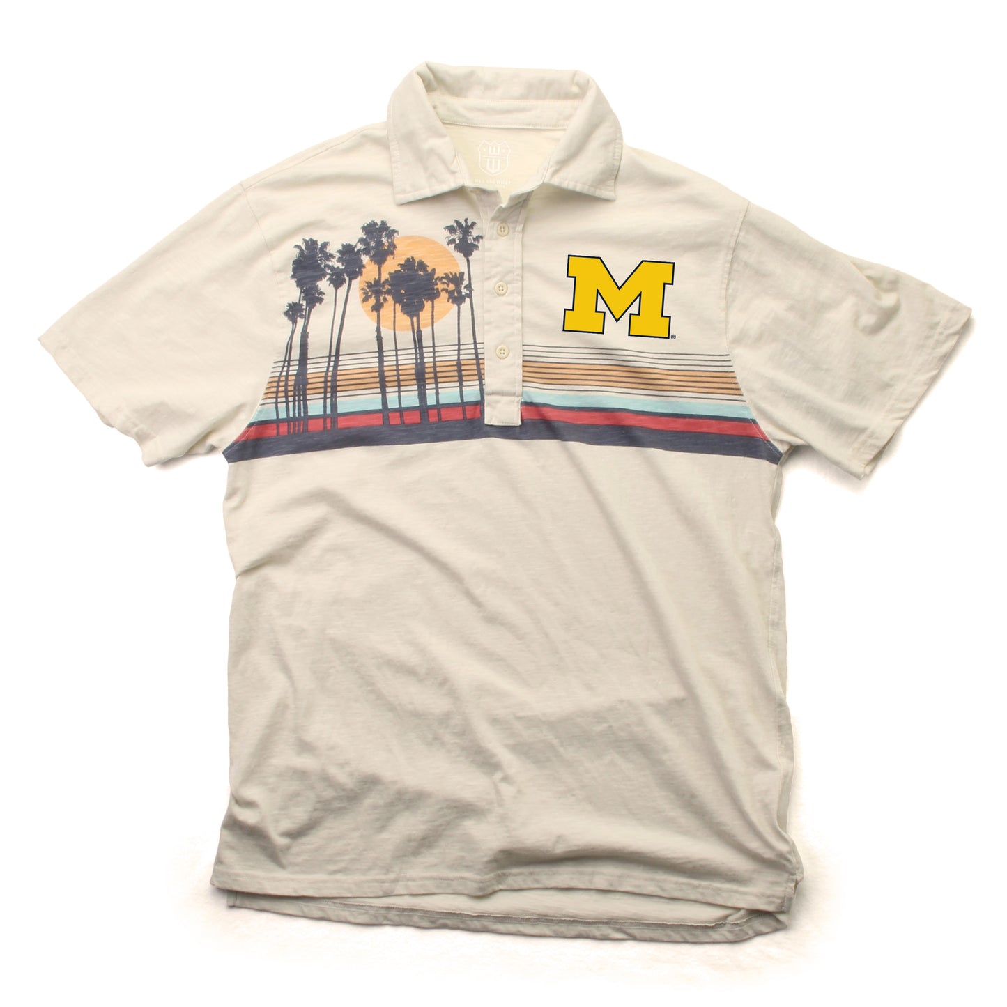 Michigan Wolverines Wes and Willy Mens Island Polo