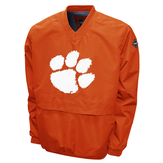 Clemson Tigers Franchise Club Men's Big Logo Windshell V-Neck Pullover Jacket