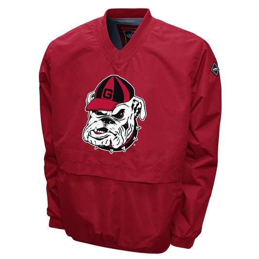 Georgia Bulldogs Franchise Club Men's Big Logo Windshell V-Neck Pullover Jacket