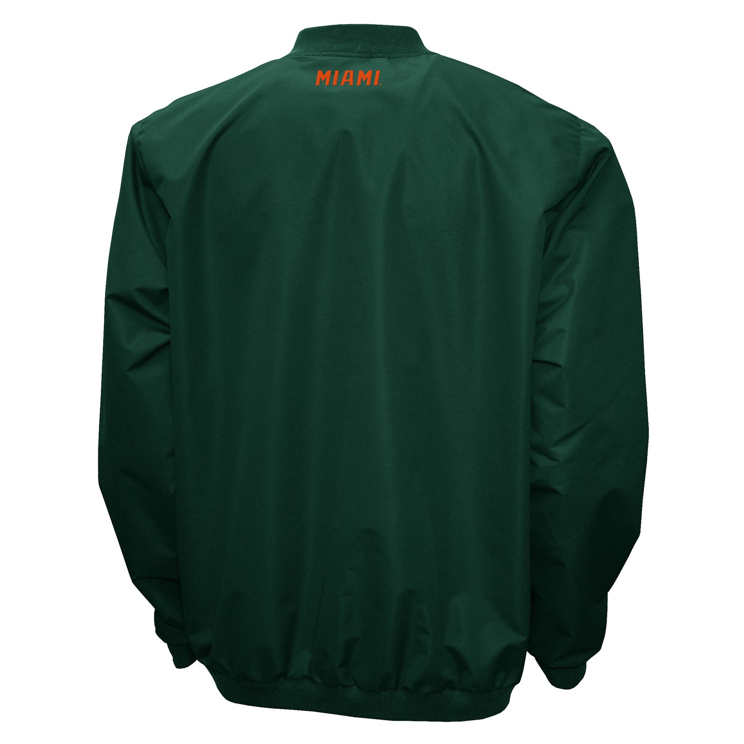 Miami Hurricanes Franchise Club Men's Big Logo Windshell V-Neck Pullover Jacket