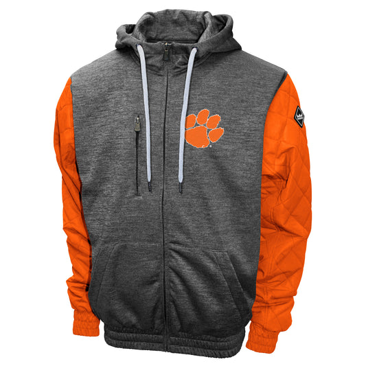 Clemson Tigers Franchise Club Men's Grid Game Full-Zip Hoodie Jacket