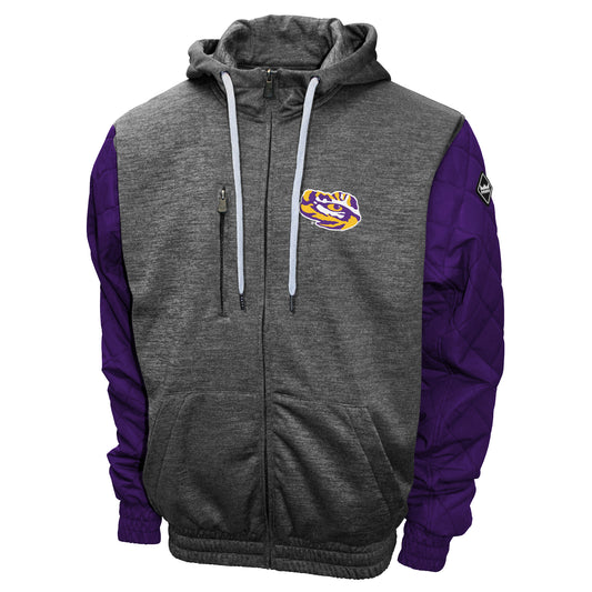 LSU Tigers Franchise Club Men's Grid Game Full-Zip Hoodie Jacket