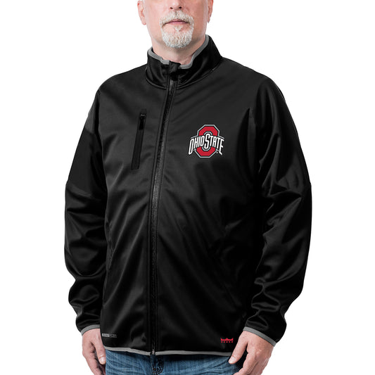 Ohio State Buckeyes Franchise Club Mens Softshell Full Zip Jacket Black