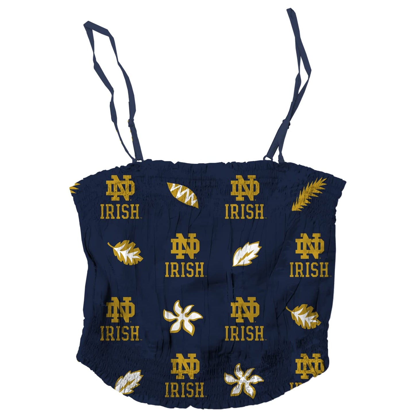 Notre Dame Fighting Irish Wes and Willy Womens Halter Half Top Tank