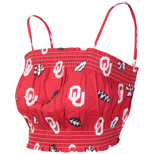 Oklahoma Sooners Wes and Willy Womens Halter Half Top Tank