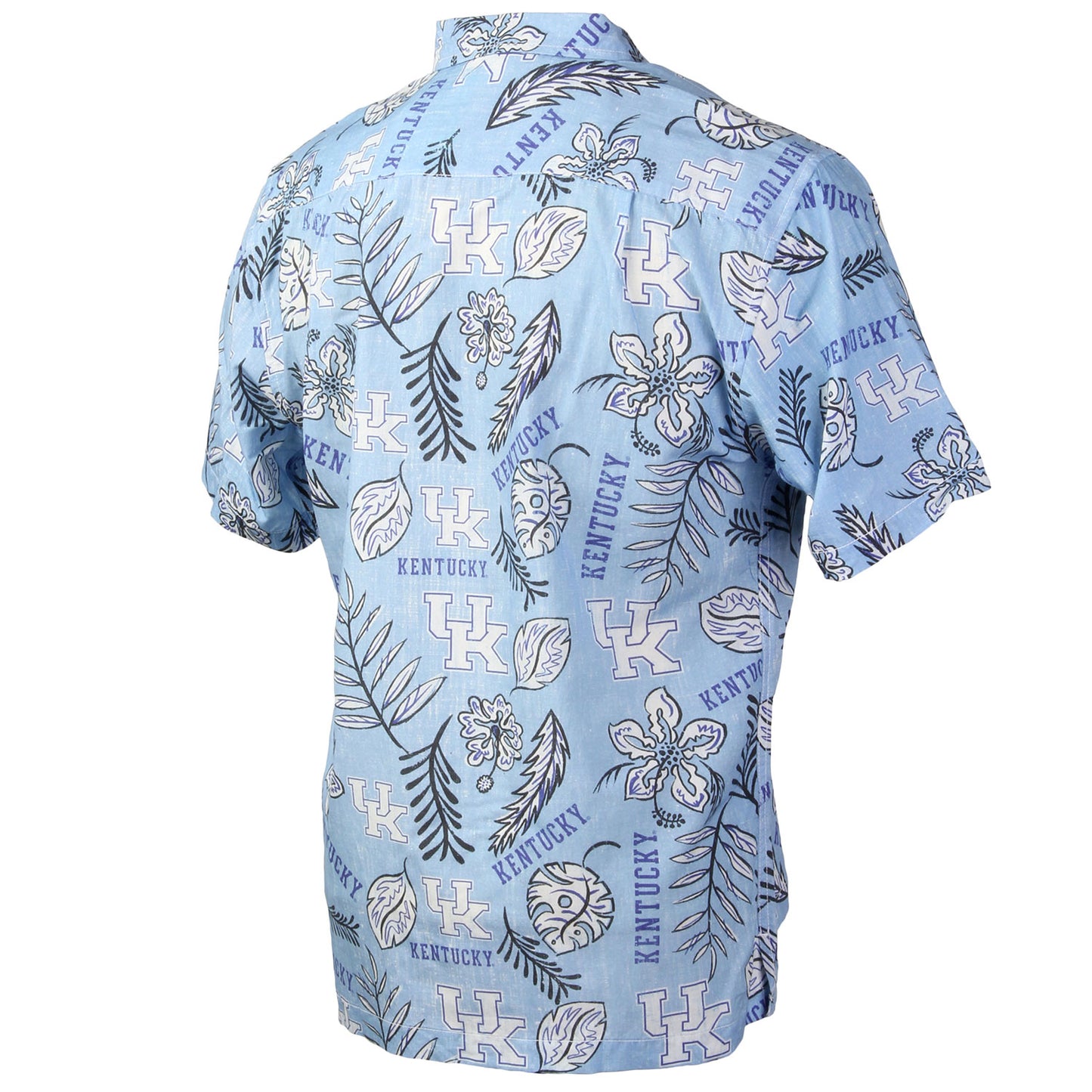 Kentucky Wildcats Wes and Willy Mens College Hawaiian Short Sleeve Button Down Shirt Vintage Floral