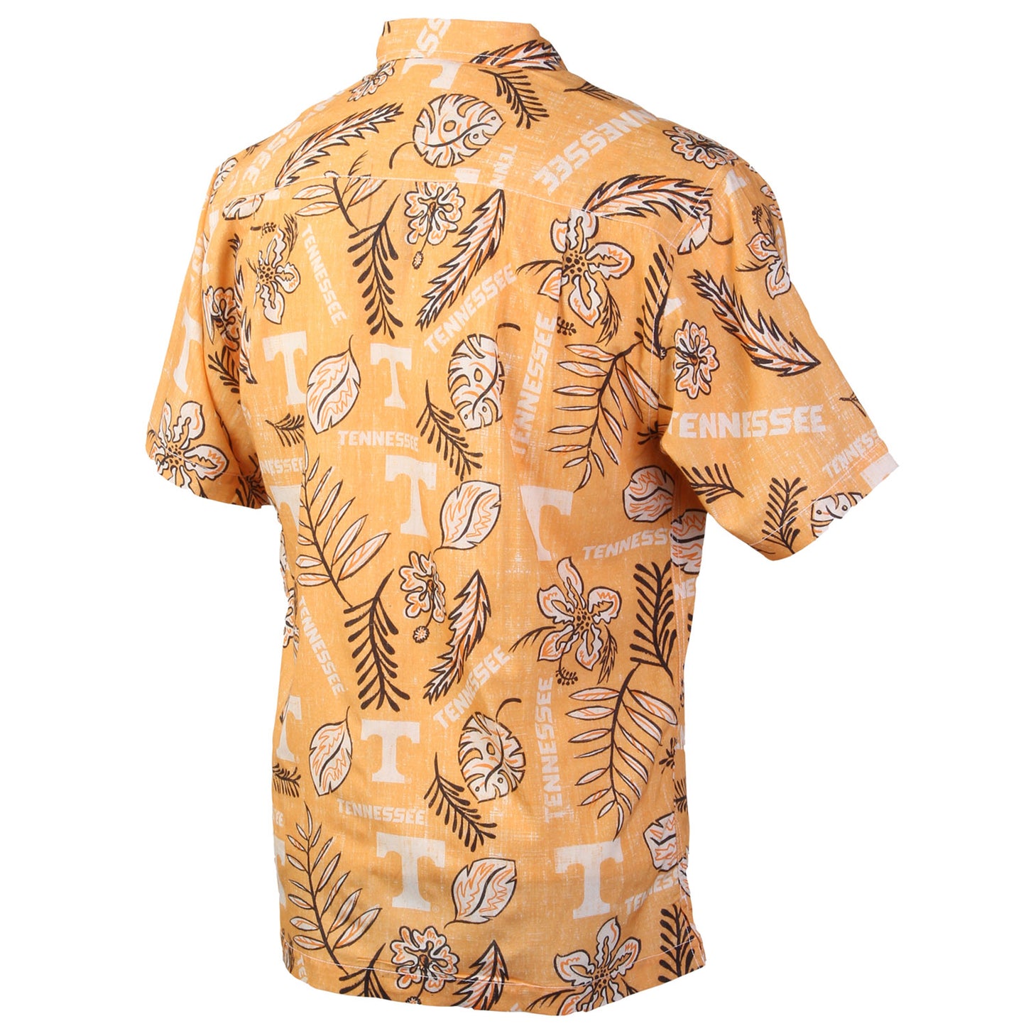 Tennessee Volunteers Wes and Willy Mens College Hawaiian Short Sleeve Button Down Shirt Vintage Floral
