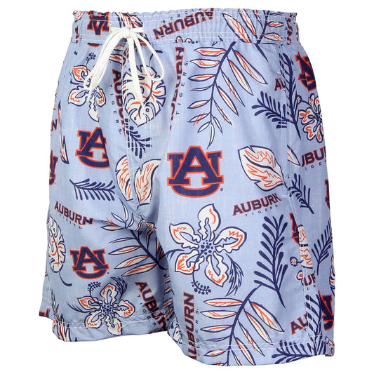 Auburn Tigers Wes and Willy Mens College Vintage Floral Swim Trunks