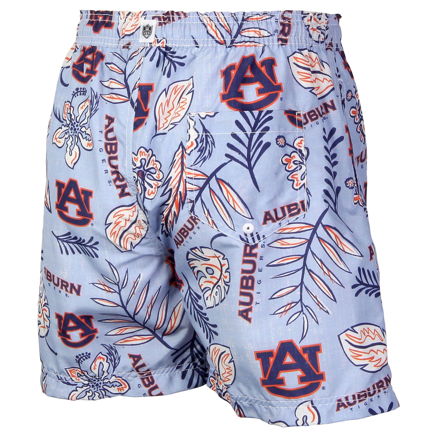 Auburn Tigers Wes and Willy Mens College Vintage Floral Swim Trunks