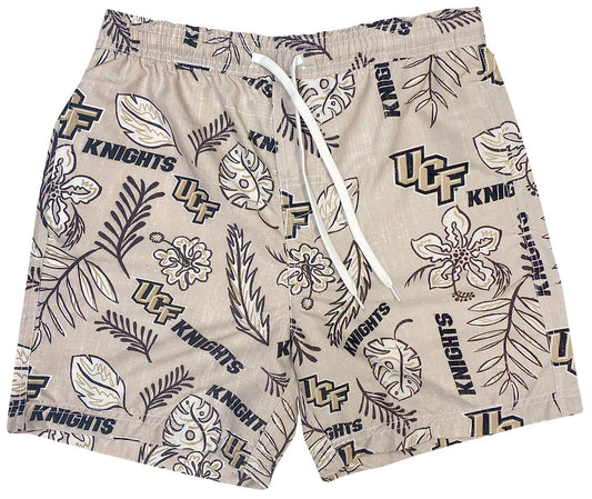 Central Florida Knights Wes and Willy Mens College Vintage Floral Swim Trunks