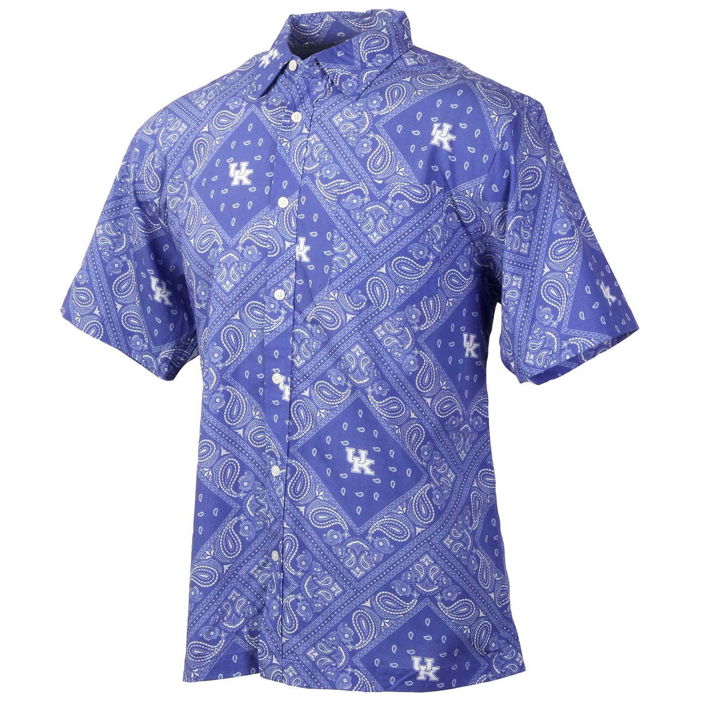 Kentucky Wildcats Wes and Willy Mens College Paisley Button Up Shirt