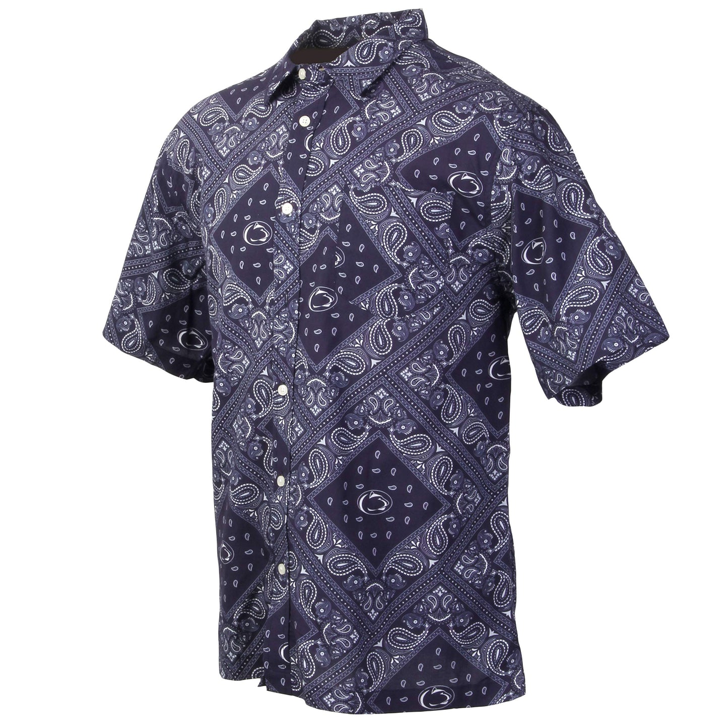 Penn State Nittany Lions Wes and Willy Mens College Paisley Button Up Shirt