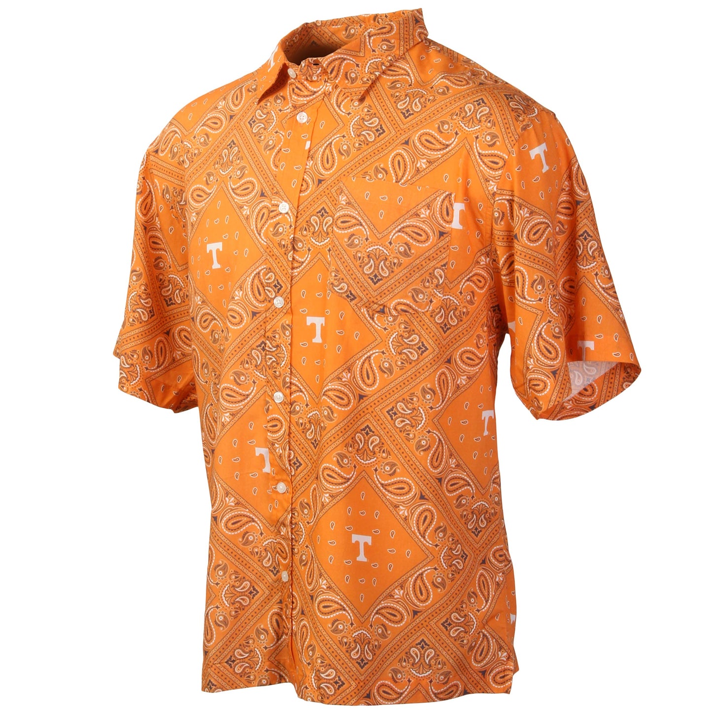 Tennessee Volunteers Wes and Willy Mens College Paisley Button Up Shirt