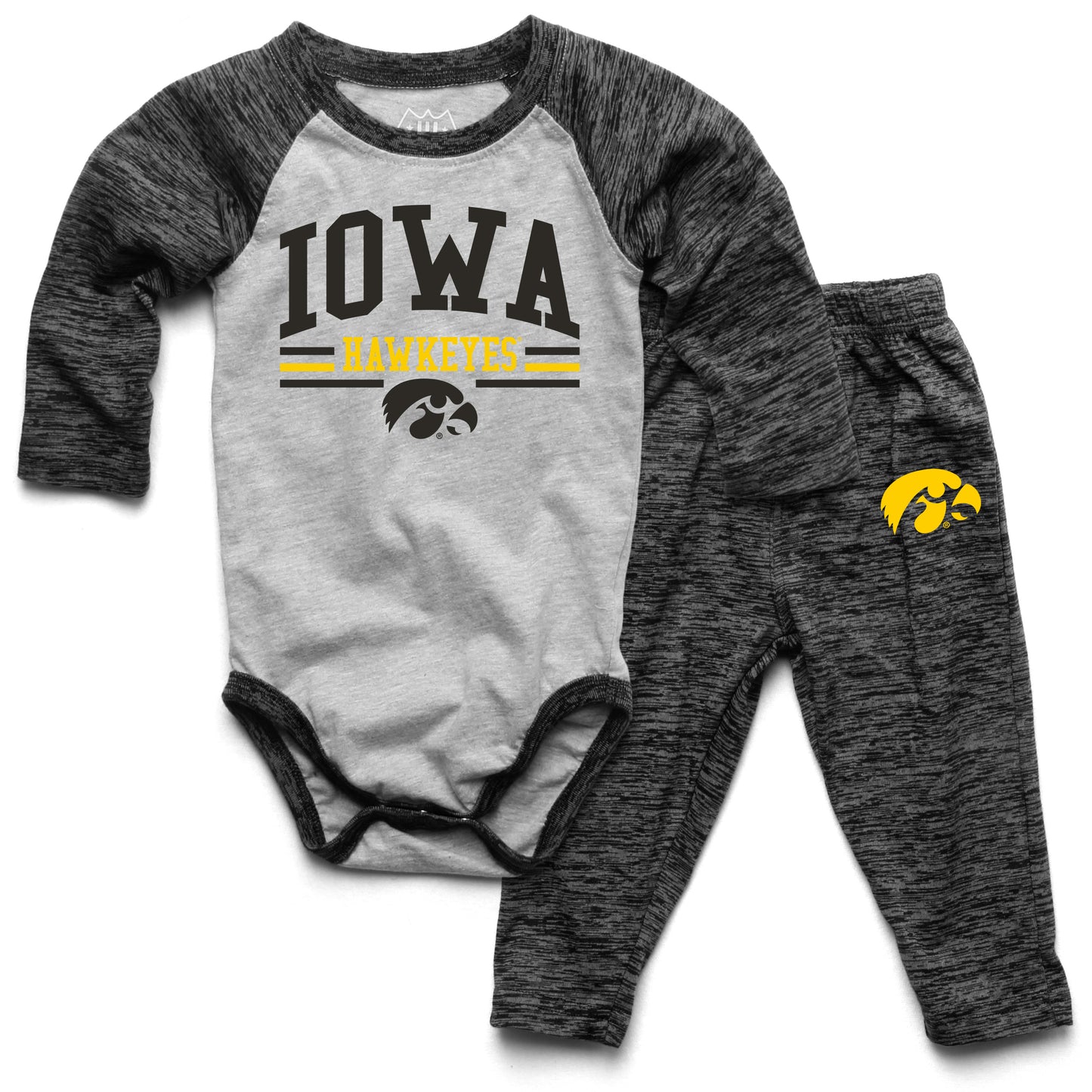 Iowa Hawkeyes Wes and Willy Baby College Team Hopper and Pant Set