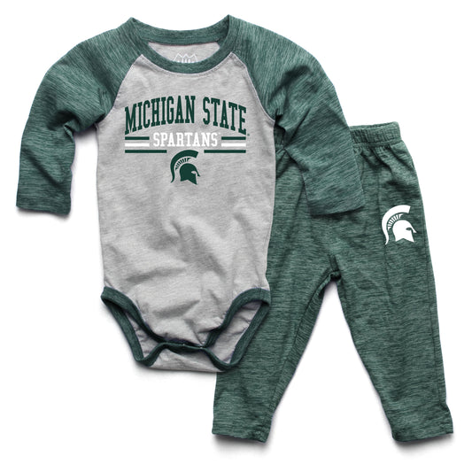 Michigan State Spartans Wes and Willy Baby College Team Hopper and Pant Set