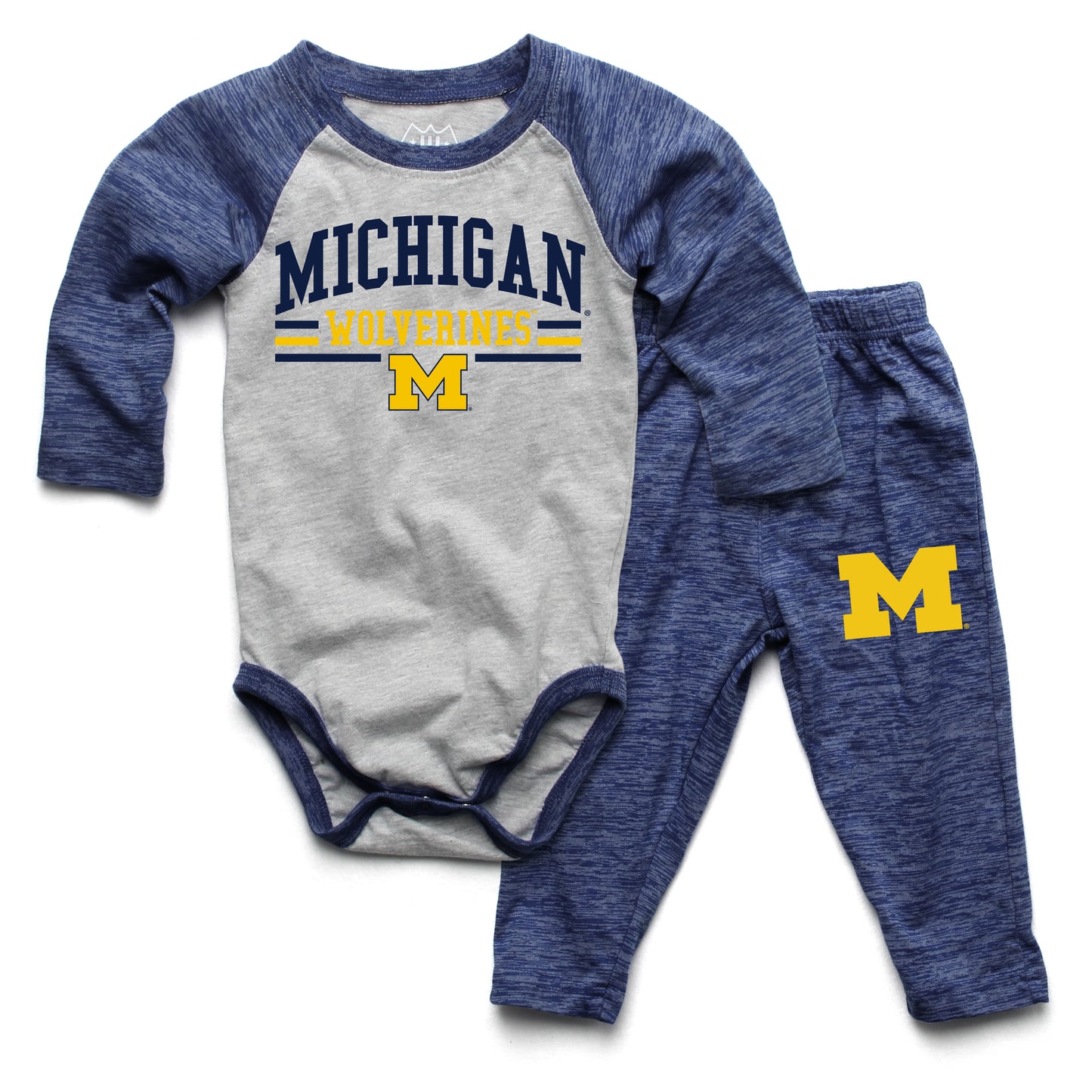 Michigan Wolverines Wes and Willy Baby College Team Hopper and Pant Set