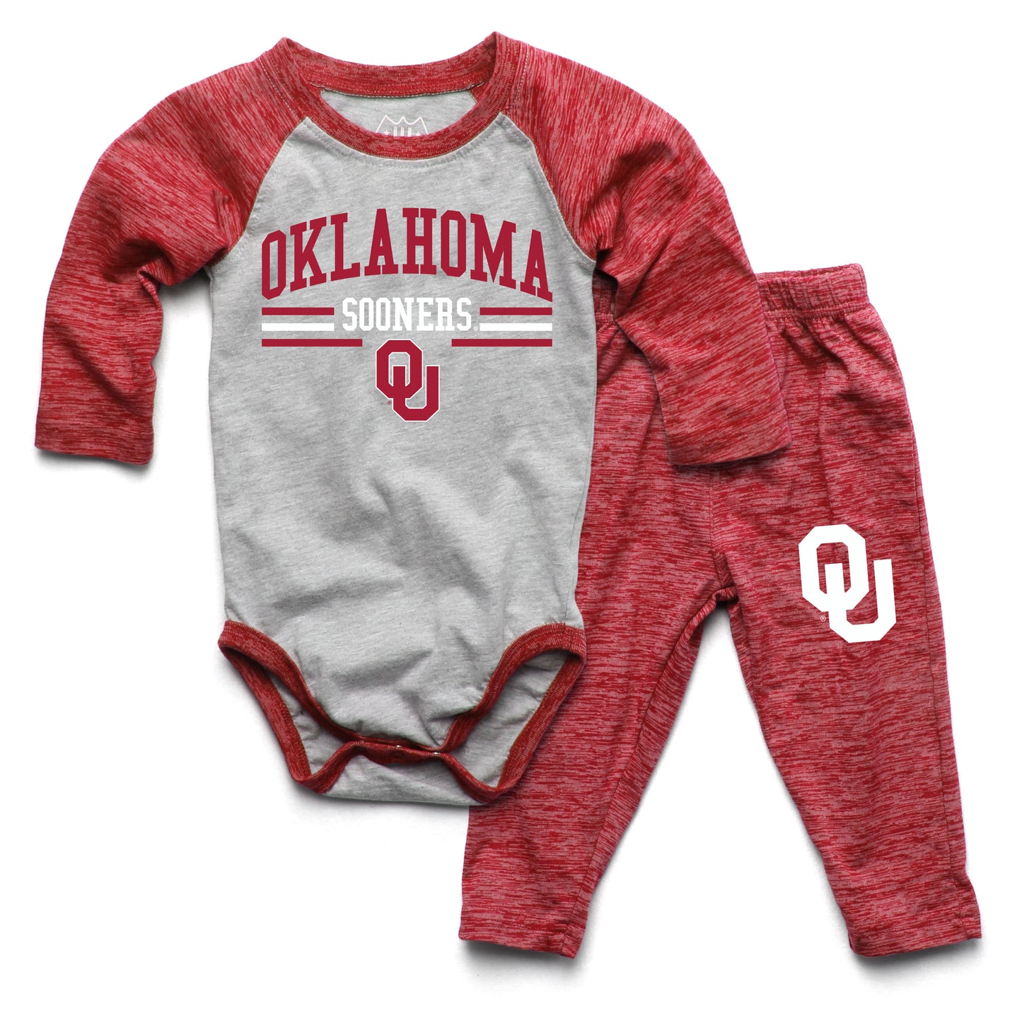 Oklahoma Sooners Wes and Willy Baby College Team Hopper and Pant Set