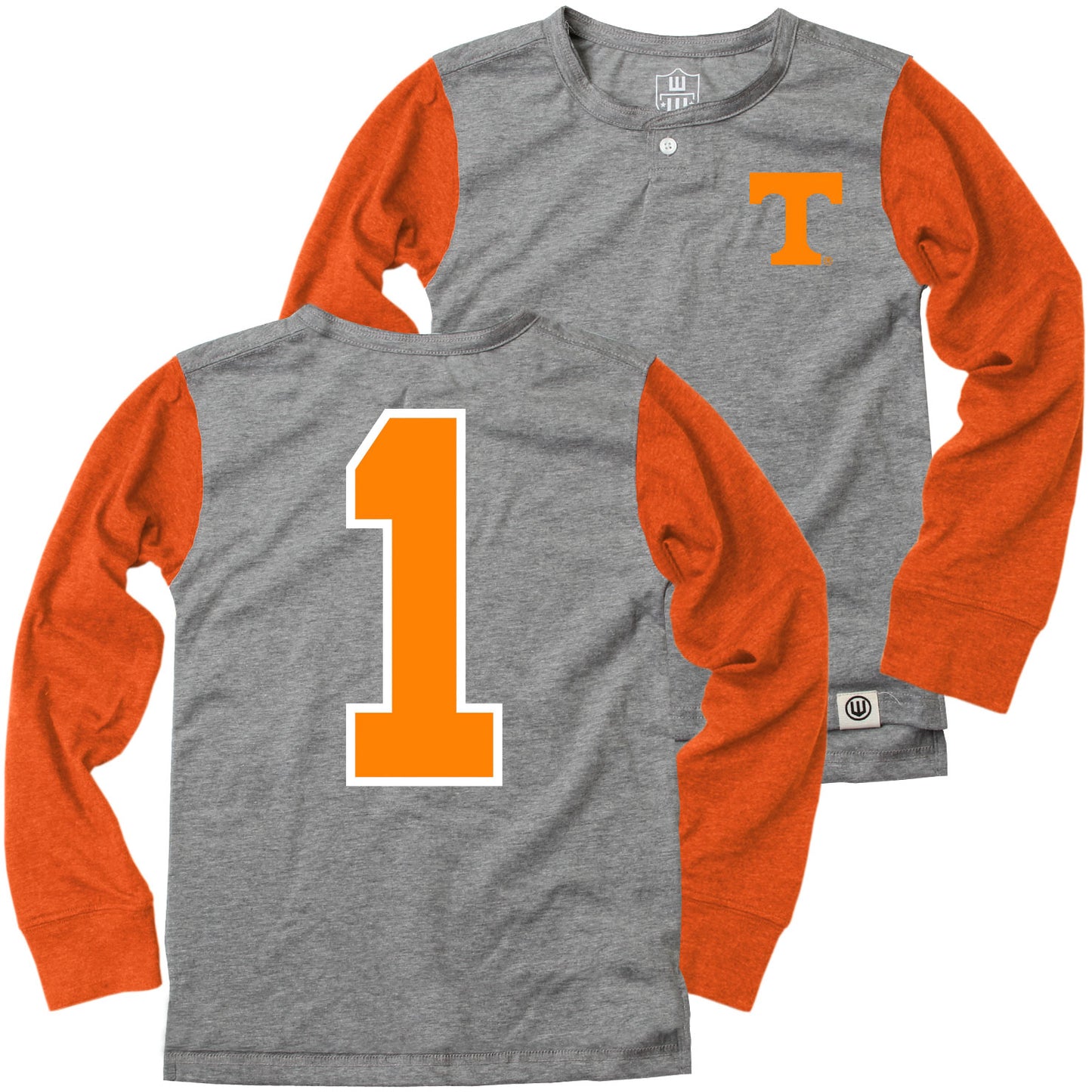 Tennessee Volunteers Wes and Willy Boys Long Sleeve Henley Shirt