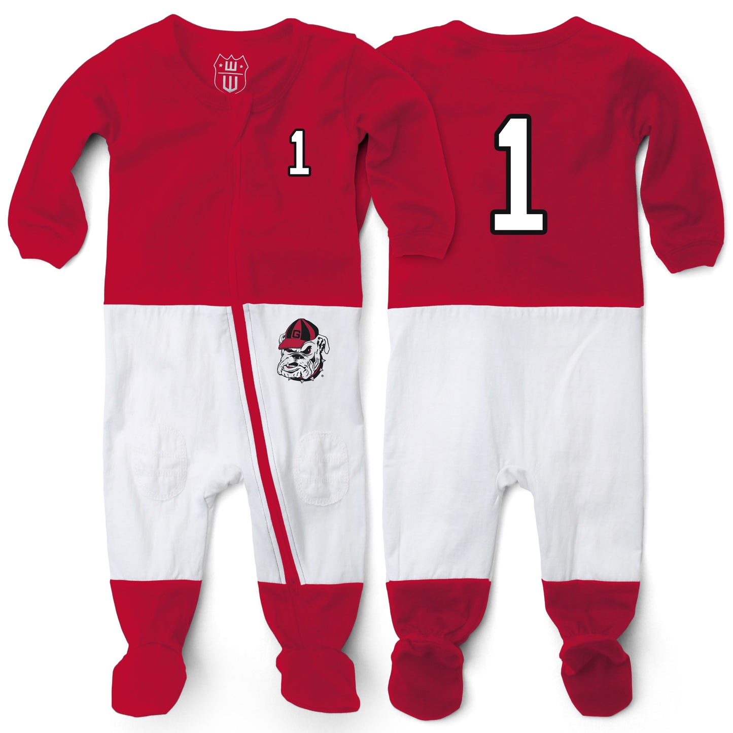 Georgia Bulldogs Wes and Willy Baby College Football Jersey Sleeper