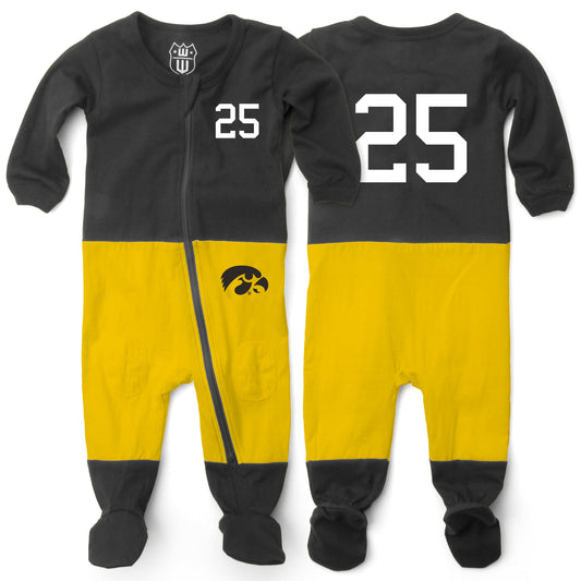 Iowa Hawkeyes Wes and Willy Baby College Football Jersey Sleeper