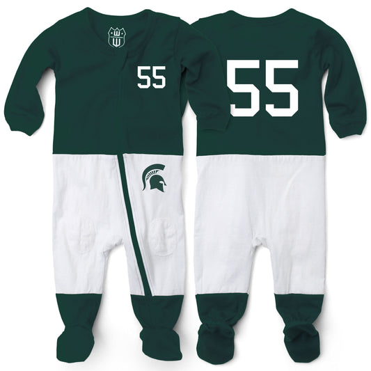 Michigan State Spartans Wes and Willy Baby College Football Jersey Sleeper