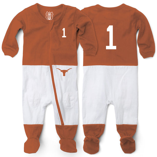 Texas Longhorns Wes and Willy Baby College Football Jersey Sleeper