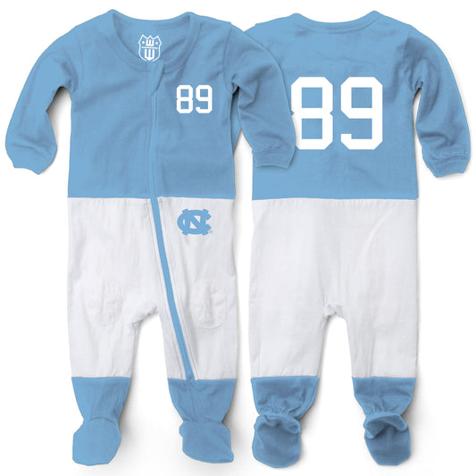 North Carolina Tar Heels Wes and Willy Baby College Football Jersey Sleeper