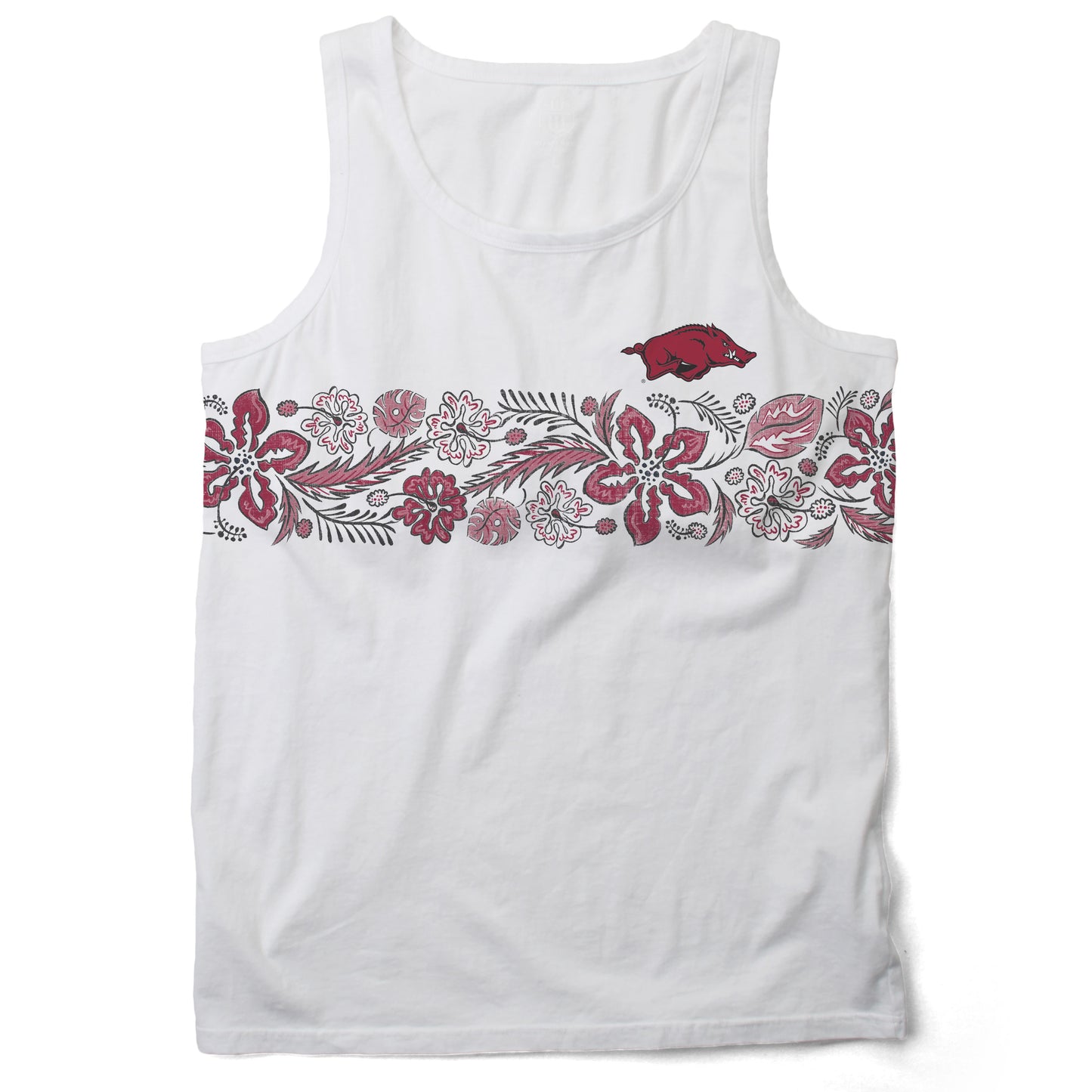 Arkansas Razorbacks Wes and Willy Mens Floral Tank Top