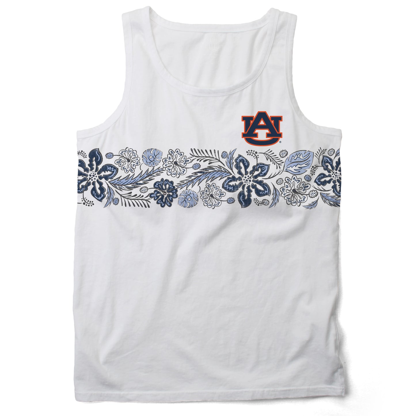 Auburn Tigers Wes and Willy Mens Floral Tank Top