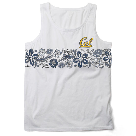 Cal Berkeley Bears Wes and Willy Mens Floral Tank Top