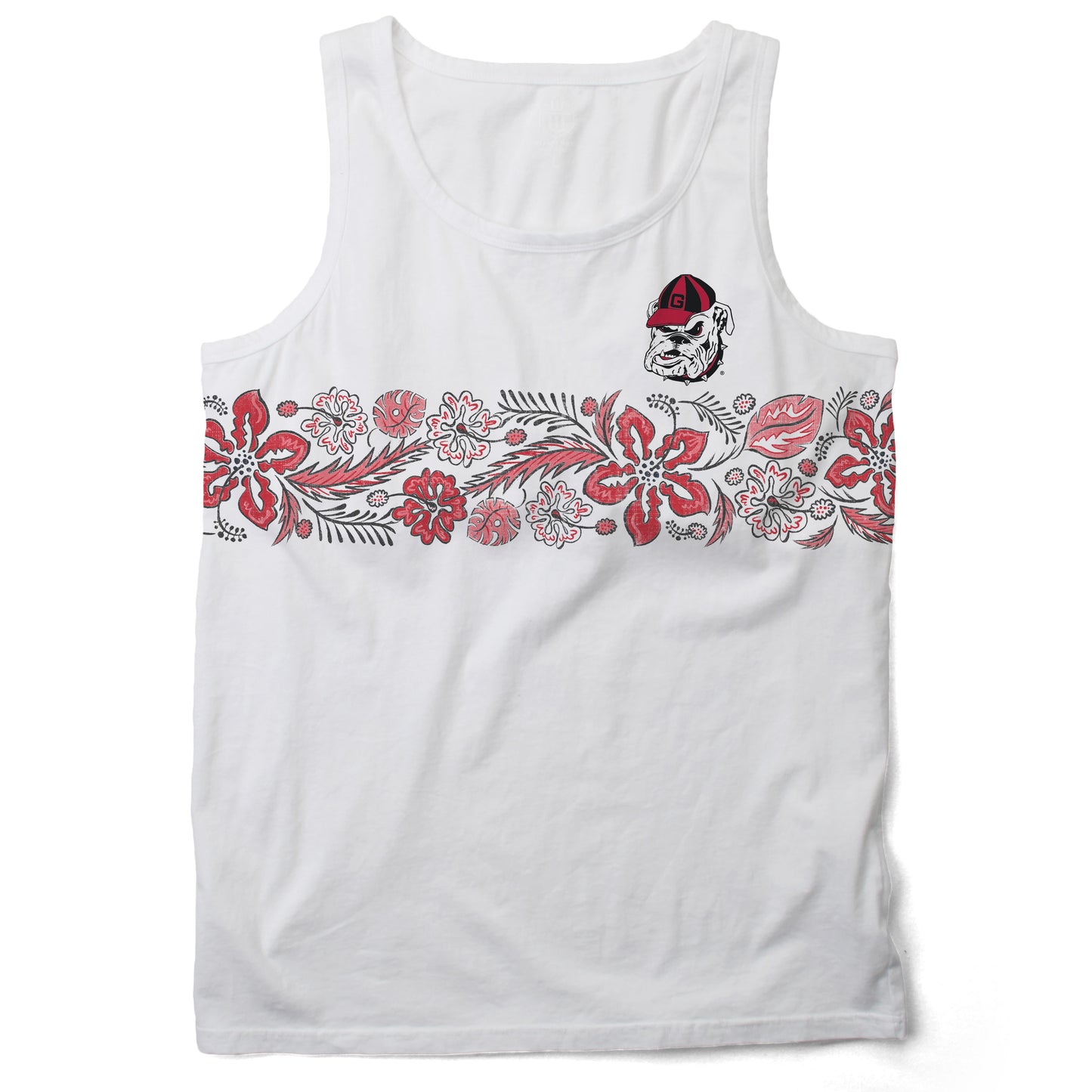 Georgia Bulldogs Wes and Willy Mens Floral Tank Top