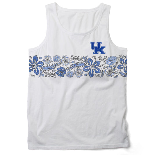 Kentucky Wildcats Wes and Willy Mens Floral Tank Top