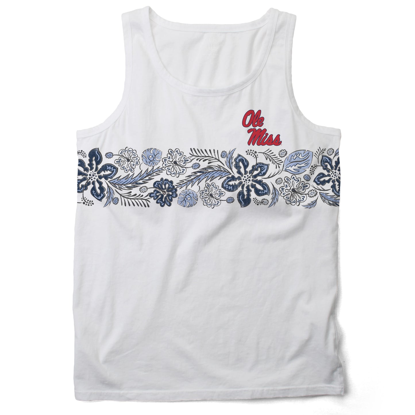 Ole Miss Rebels Wes and Willy Mens Floral Tank Top