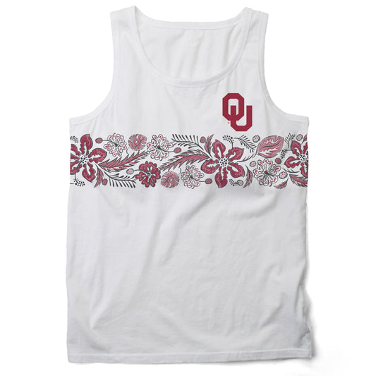 Oklahoma Sooners Wes and Willy Mens Floral Tank Top