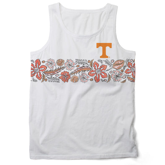 Tennessee Volunteers Wes and Willy Mens Floral Tank Top