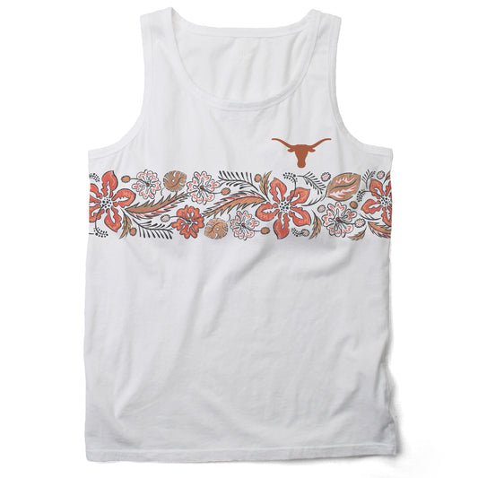 Texas Longhorns Wes and Willy Mens Floral Tank Top