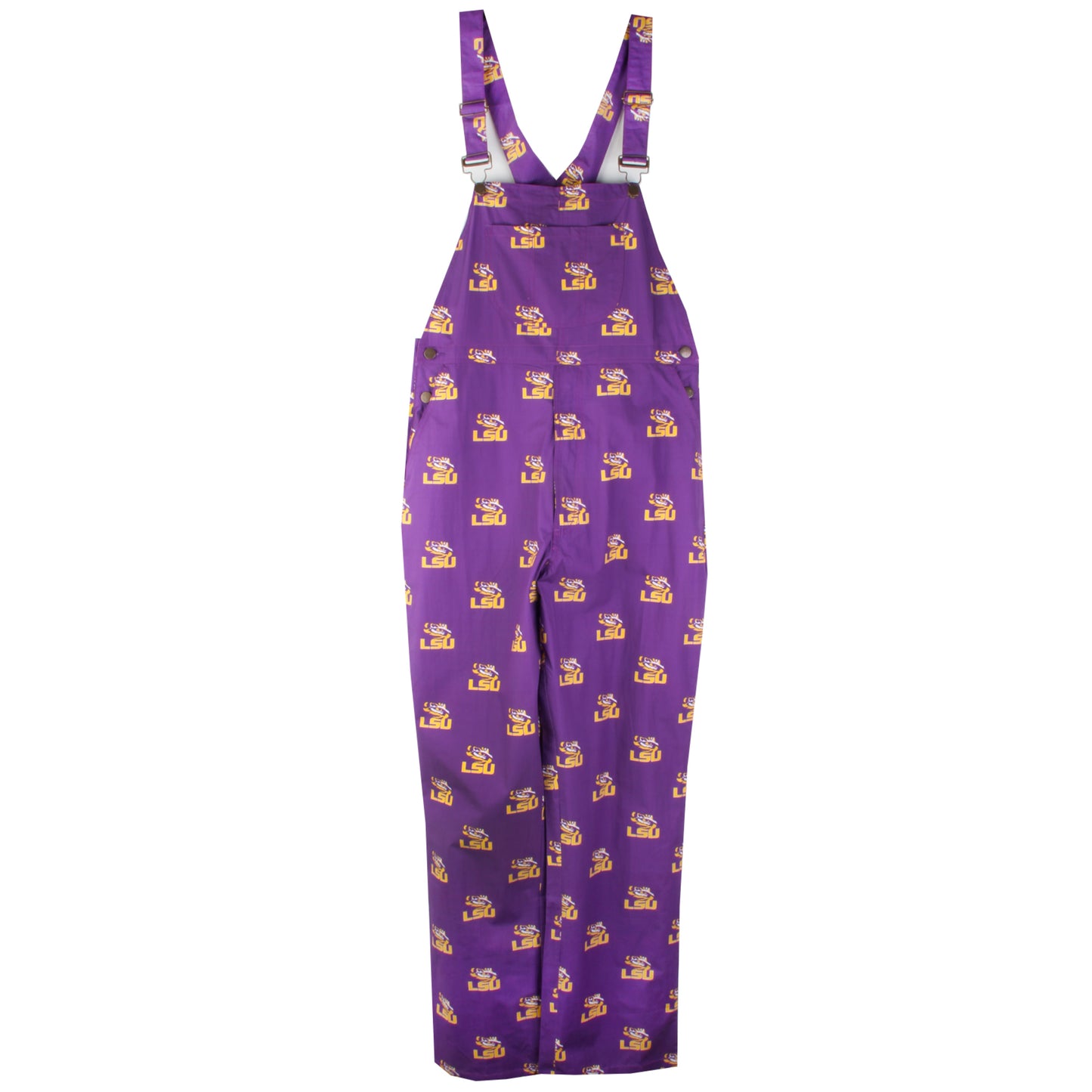 LSU Tigers Wes and Willy Mens College Lightweight Fashion Overalls