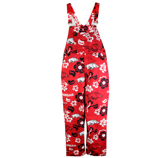 Arkansas Razorbacks Wes and Willy Mens College Floral Lightweight Fashion Overalls