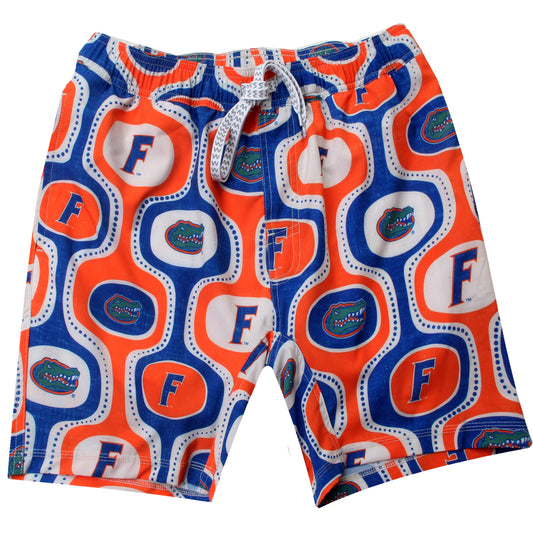 Florida Gators Wes and Willy Mens College Cabana Boy Retro Tech Swim Trunk