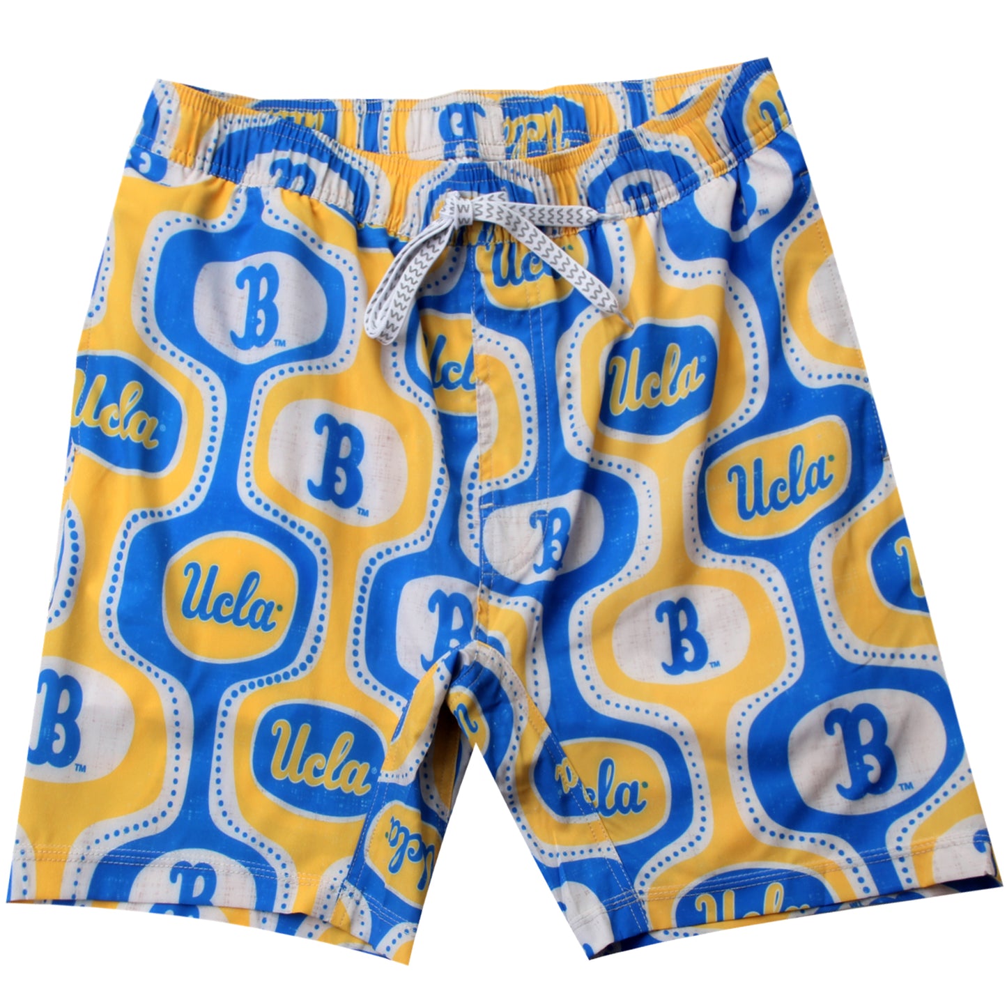 UCLA Bruins Wes and Willy Mens College Cabana Boy Retro Tech Swim Trunk